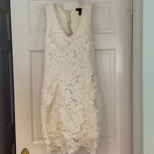 Lacy white aqua dress